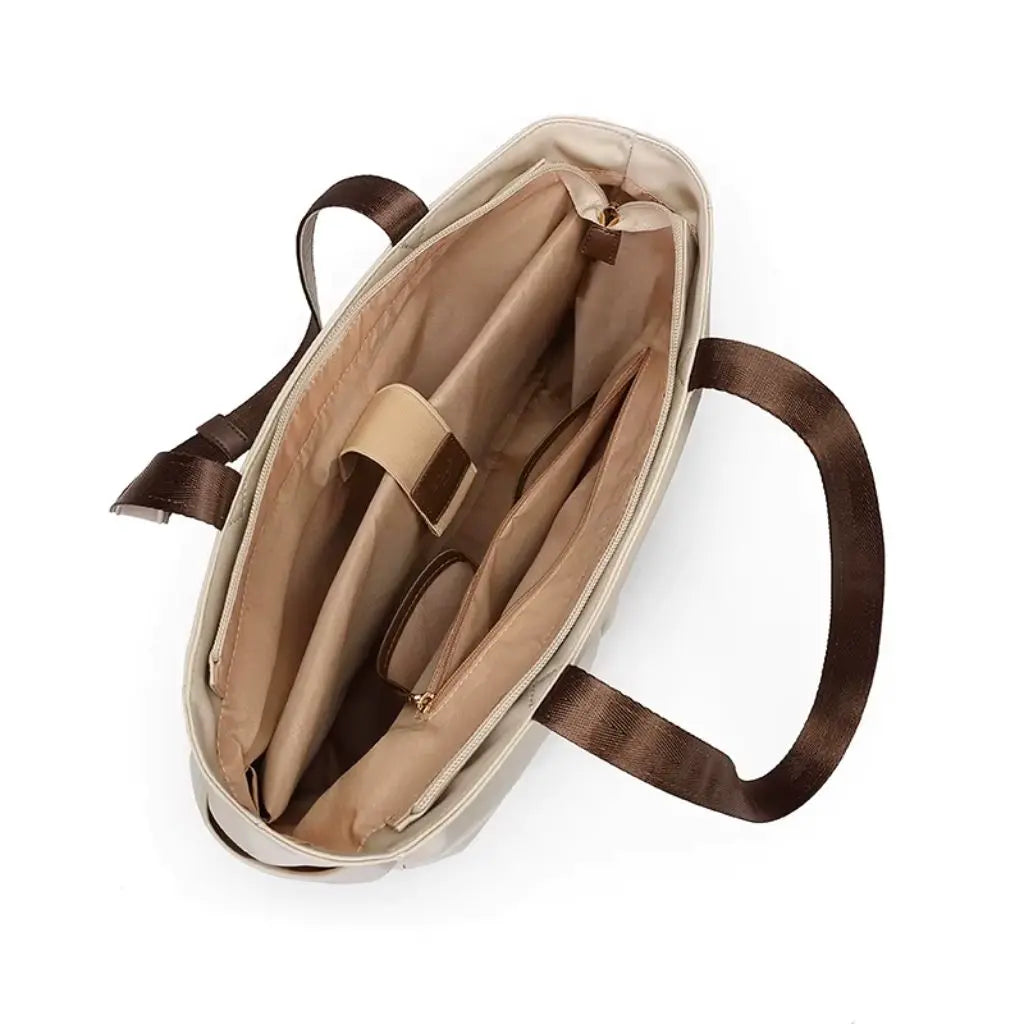 Laptoptas dames 15.6 inch beige – Elegant & lichtgewicht