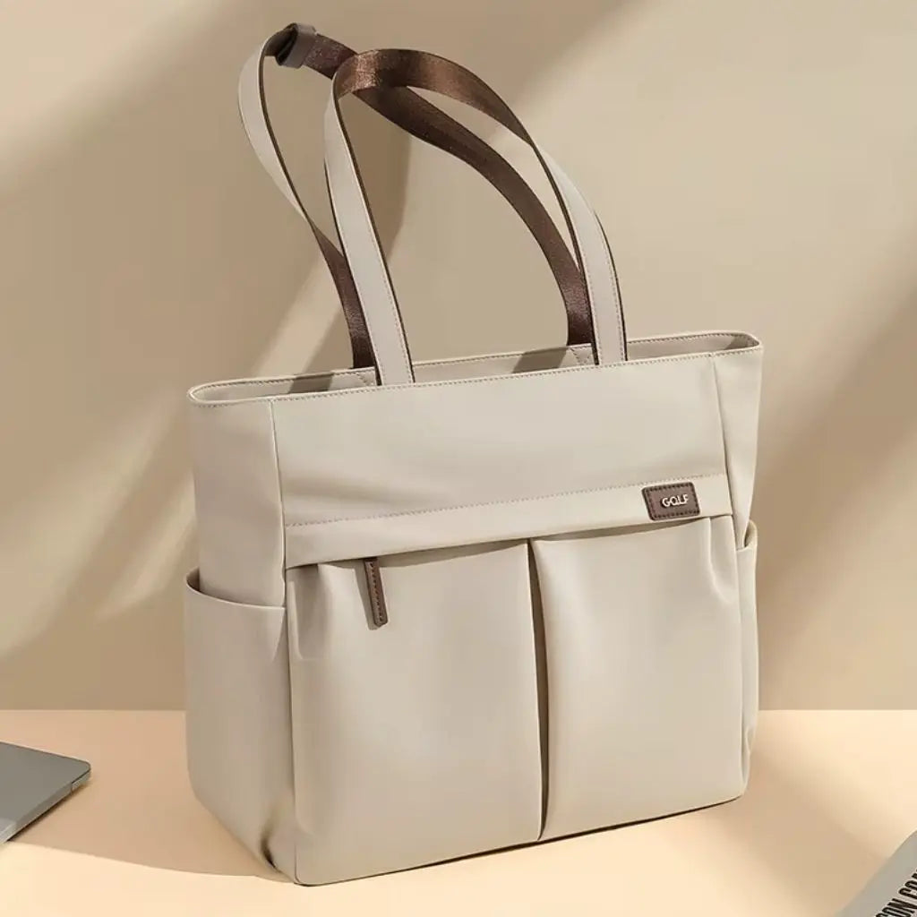 Laptoptas dames 15.6 inch beige – Elegant & lichtgewicht
