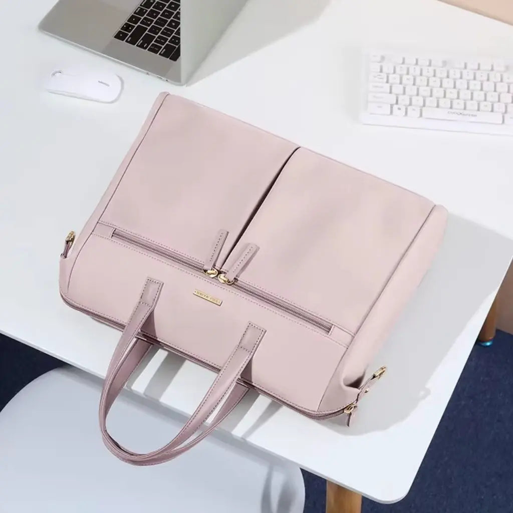 Laptoptas dames 15.6 inch roze – Stijlvolle bescherming & elegante uitstraling