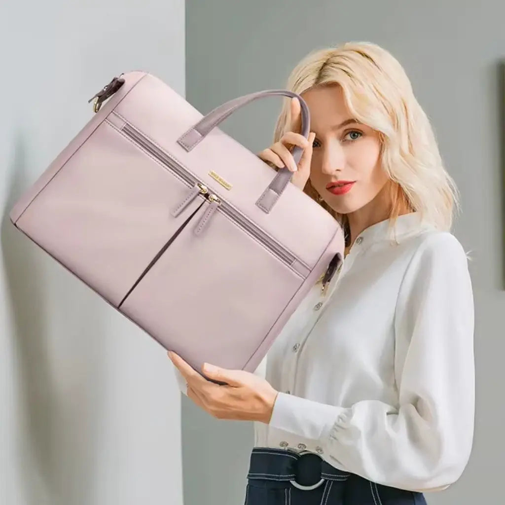 Laptoptas dames 15.6 inch roze – Stijlvolle bescherming & elegante uitstraling