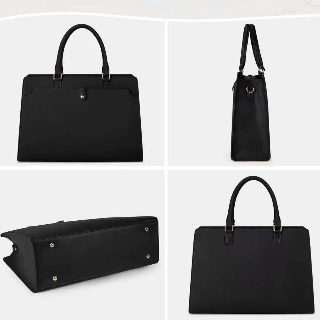 Laptoptas dames 15.6 inch zwart – Elegant, Zakelijk & Waterbestendig