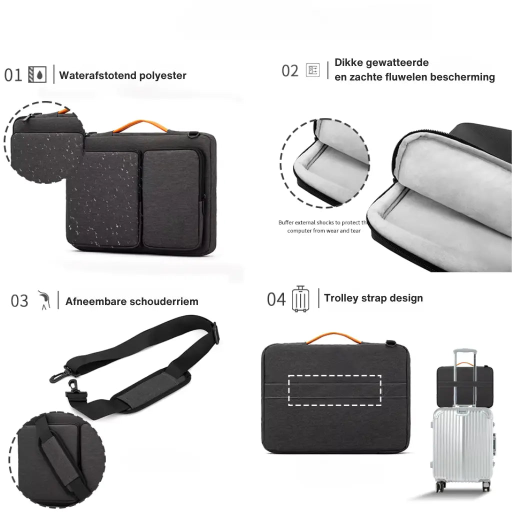 Laptoptas Grijs – Waterafstotend & Beschermend