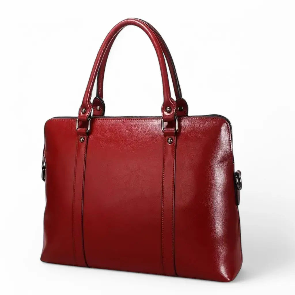 Leren laptoptas dames 14 inch rood – Stijlvol & praktisch