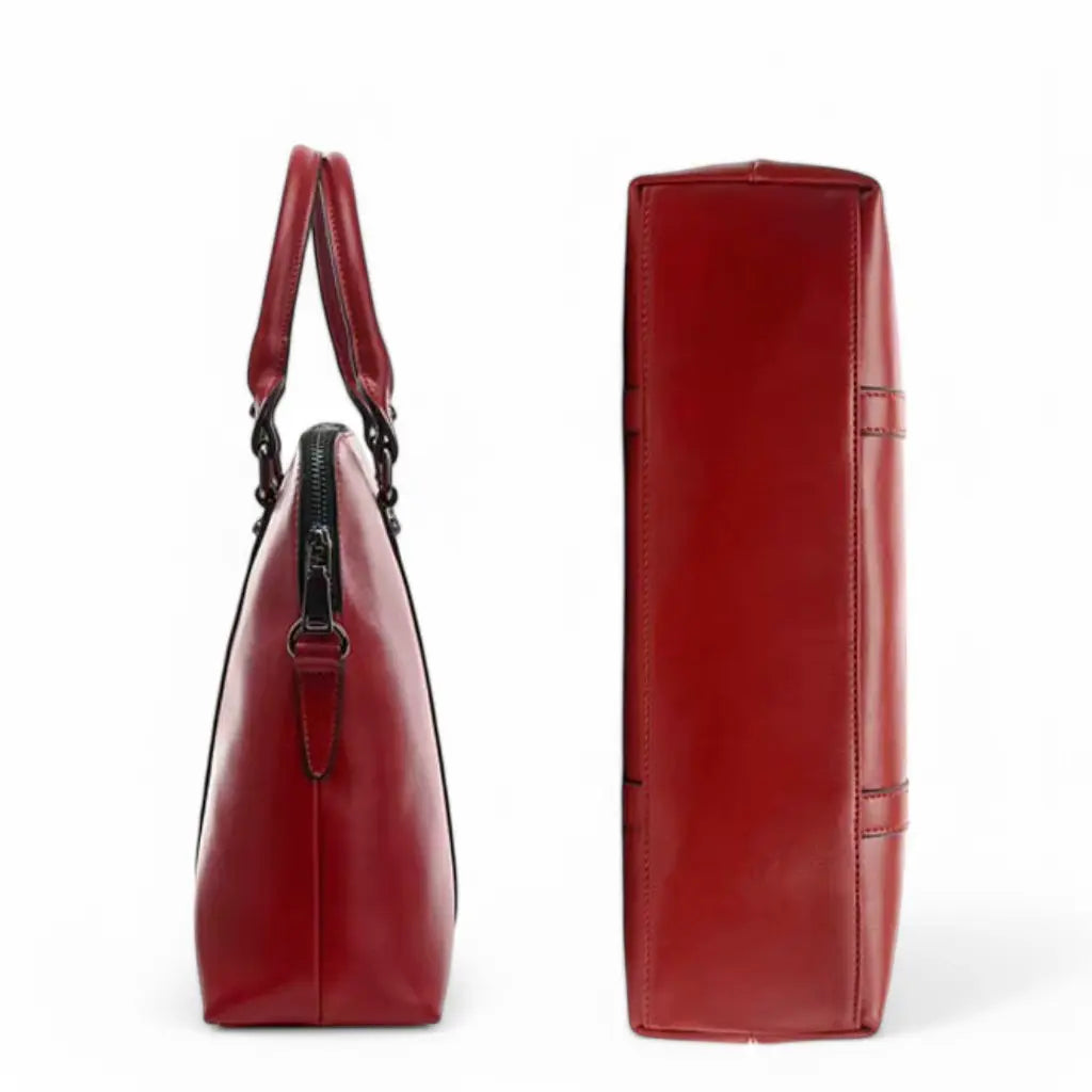Leren laptoptas dames 14 inch rood – Stijlvol & praktisch