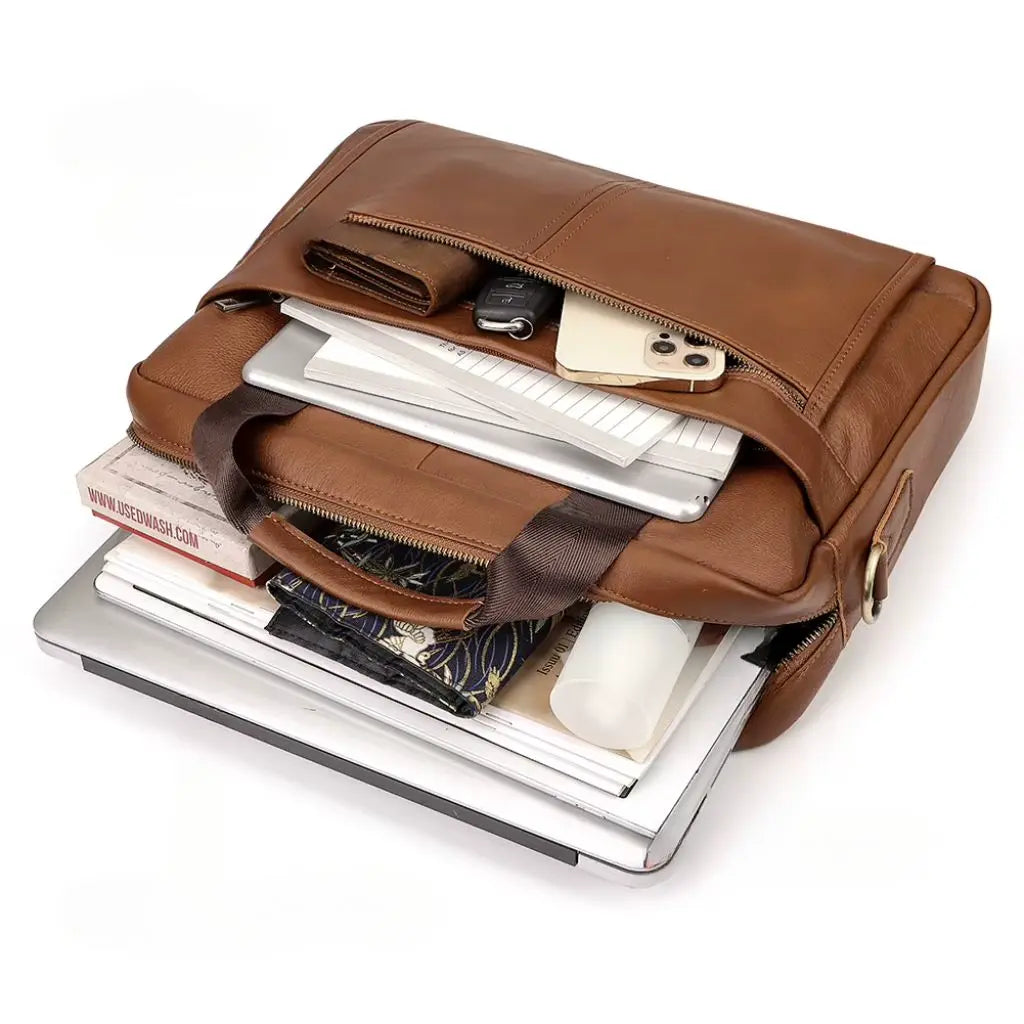 Leren laptoptas heren 13 inch – Stijlvol & praktisch