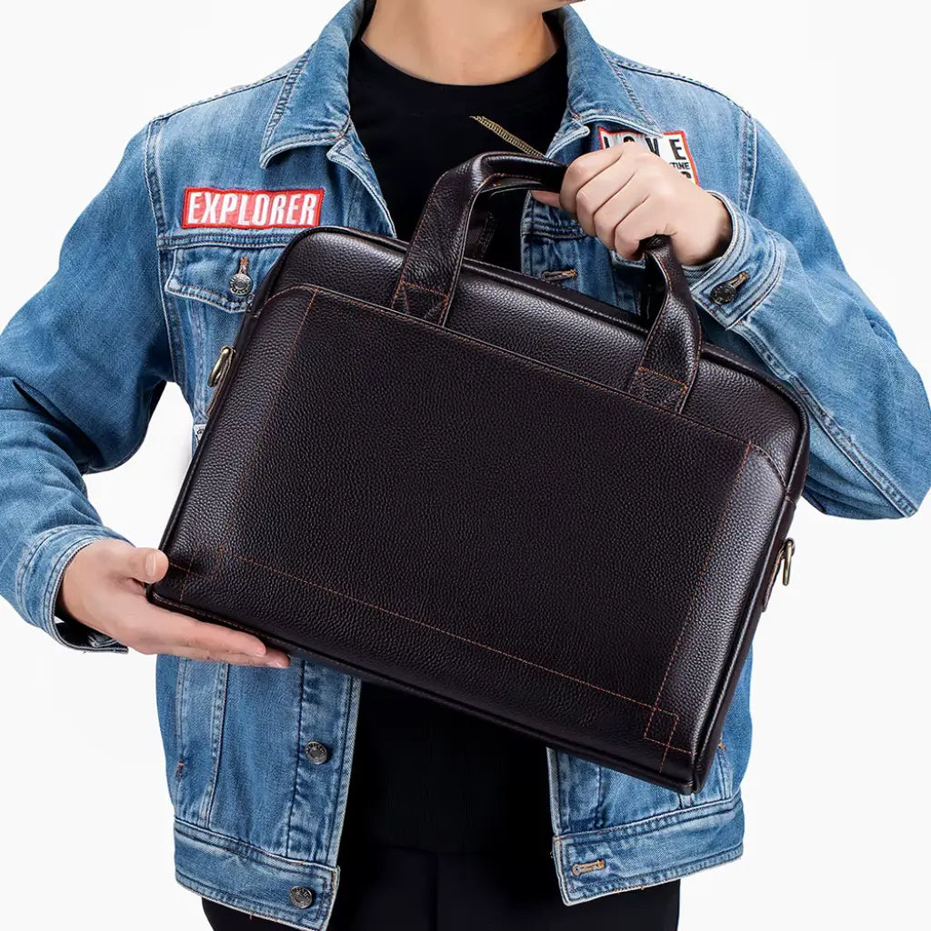 Leren Werktas Donkerbruin – Stijlvol & Functioneel