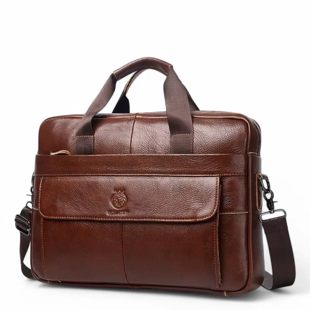 Leren laptoptas heren 15 inch – Ambachtelijk premium leer