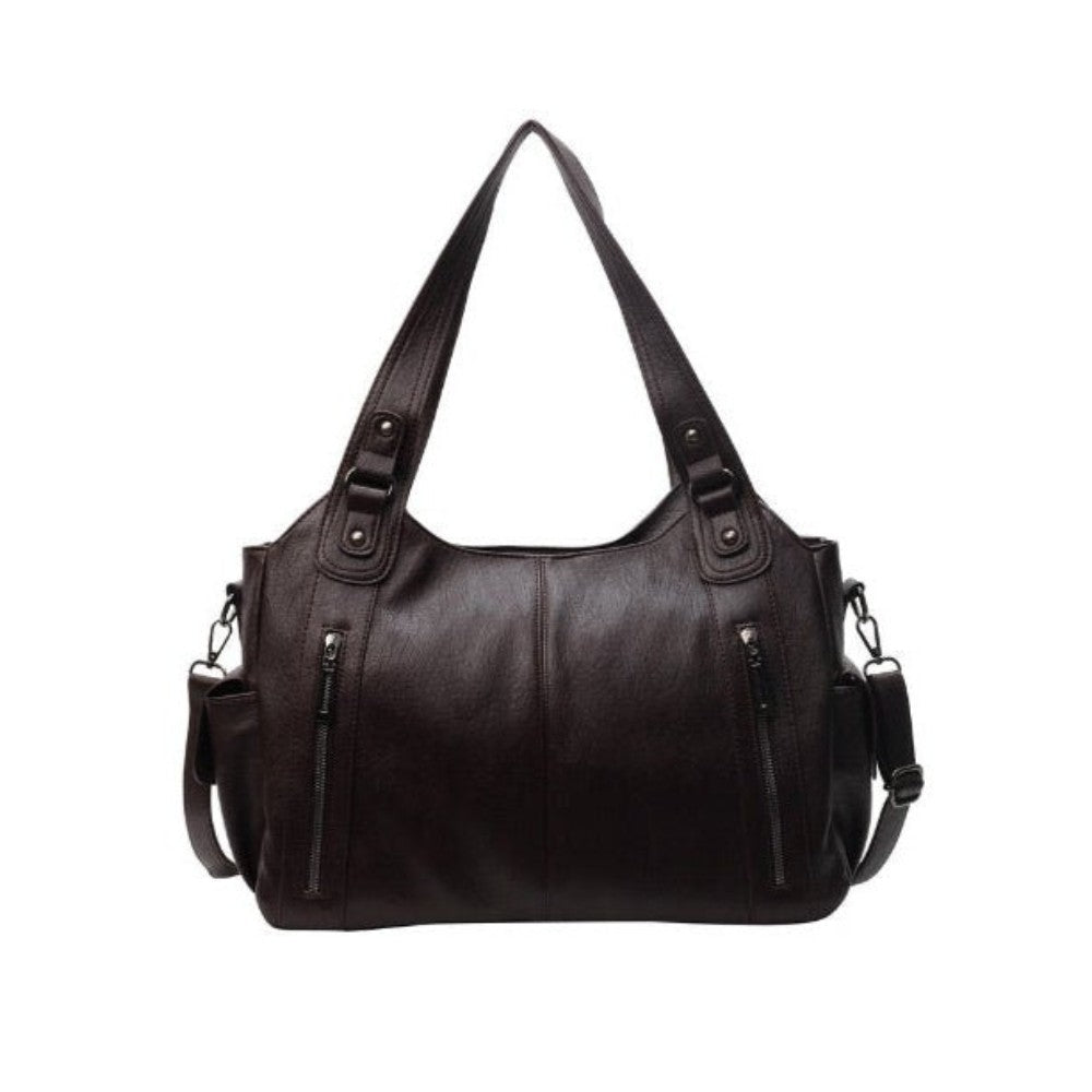 Dames Leren Schoudertas β Ruime Hobo Bag met Luxe Afwerking