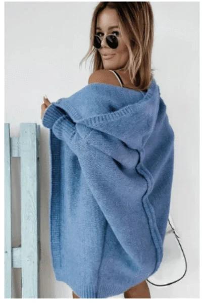 Oversized Dames Trui met Capuchon – Comfortabele Lange Hoodie in Meerdere Kleuren