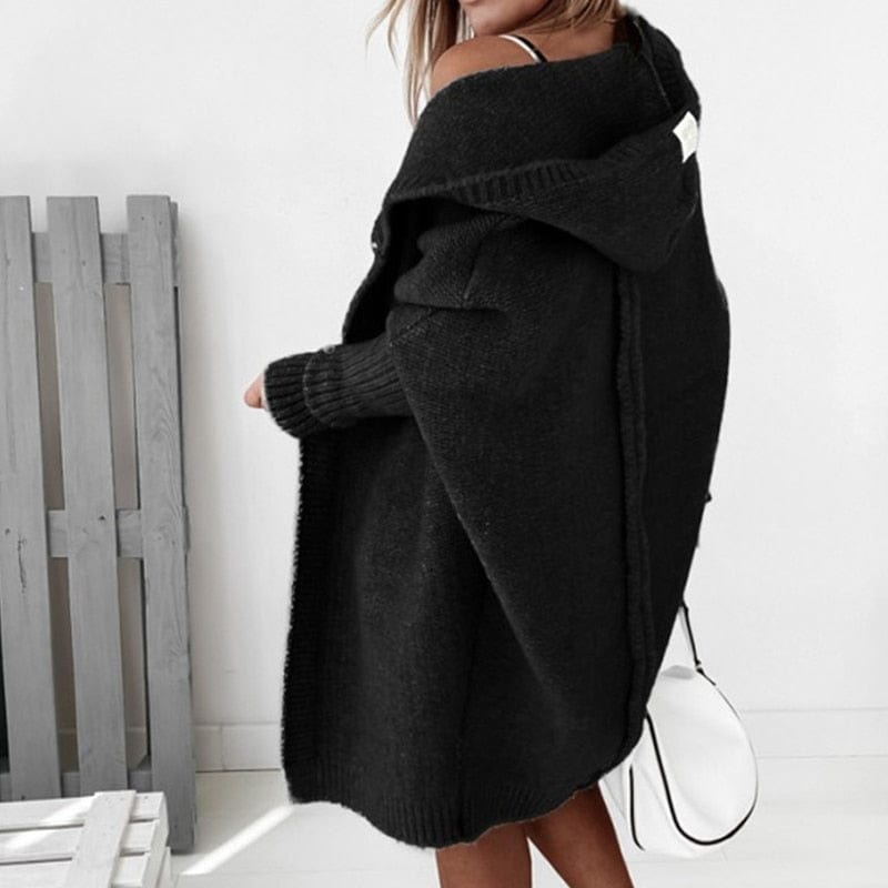 Oversized Dames Trui met Capuchon – Comfortabele Lange Hoodie in Meerdere Kleuren