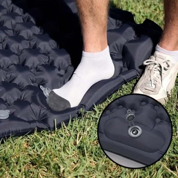 Opblaasbaar Dubbel Luchtbed met Kussen – Comfortabel & Draagbaar voor Outdoor