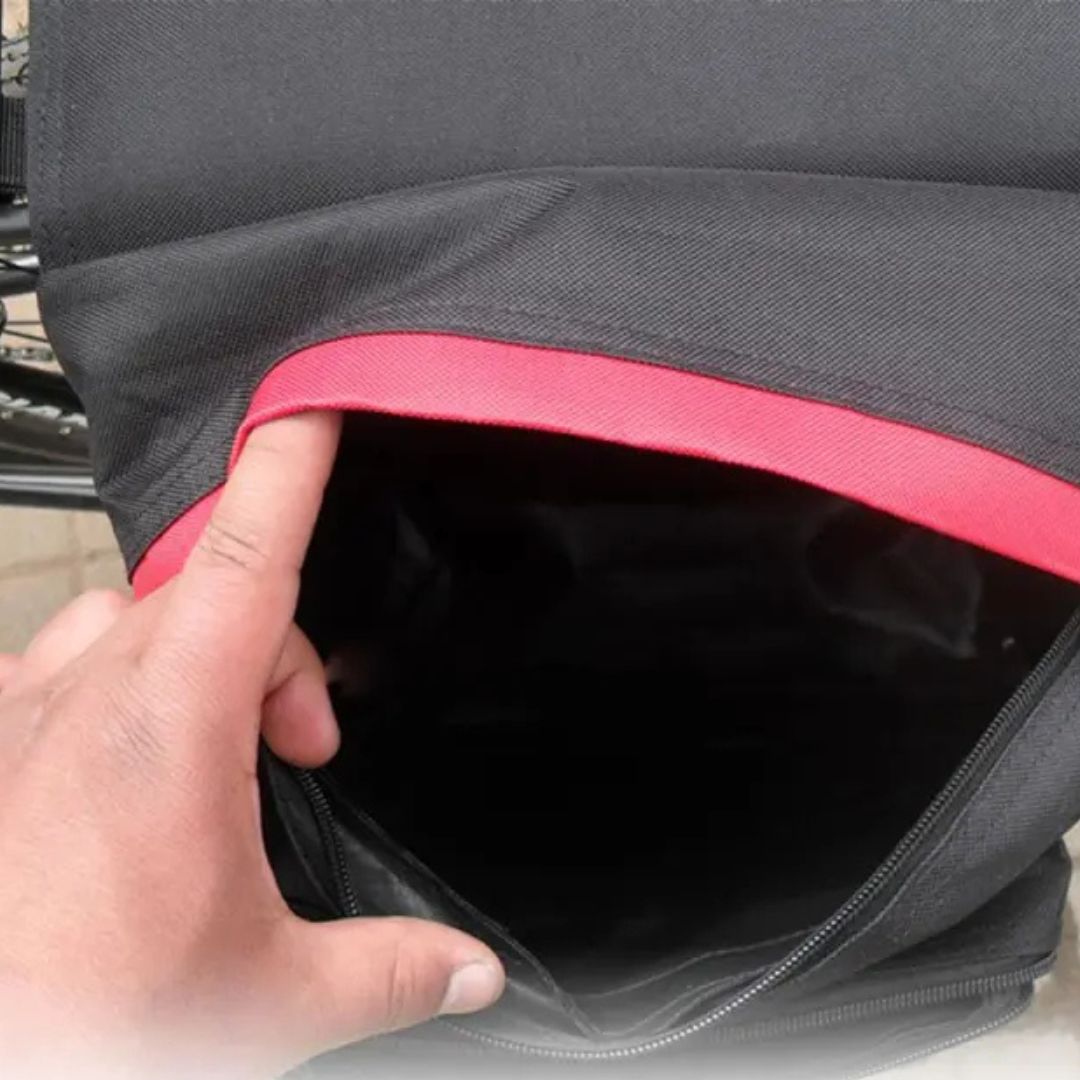 Waterdichte Fietstas Dubbel – 35L Bagagedrager Tas met Reflectie – Zwart