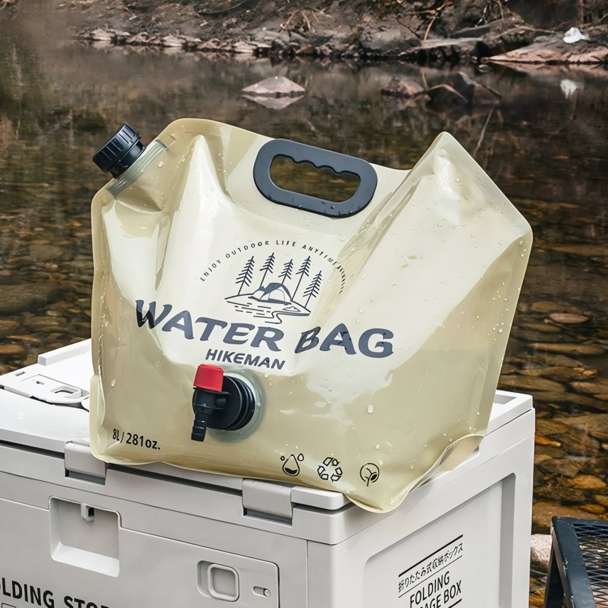 Opvouwbare Waterzak 8L – Lichtgewicht & Herbruikbaar – Ideaal voor Kamperen en Outdoor