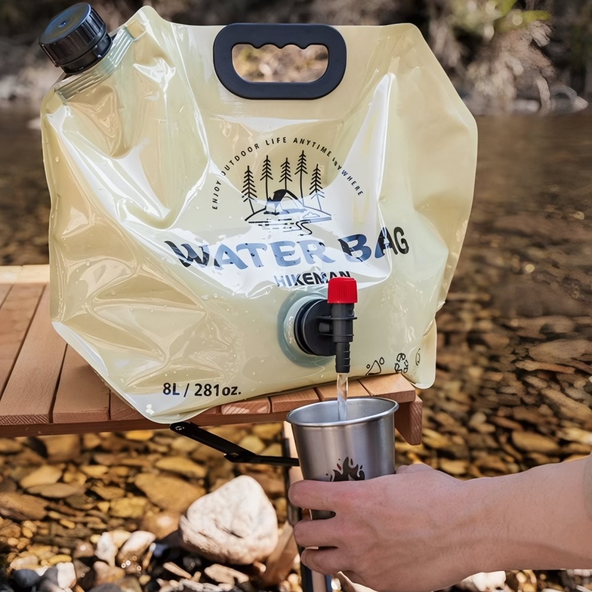 Opvouwbare Waterzak 8L – Lichtgewicht & Herbruikbaar – Ideaal voor Kamperen en Outdoor
