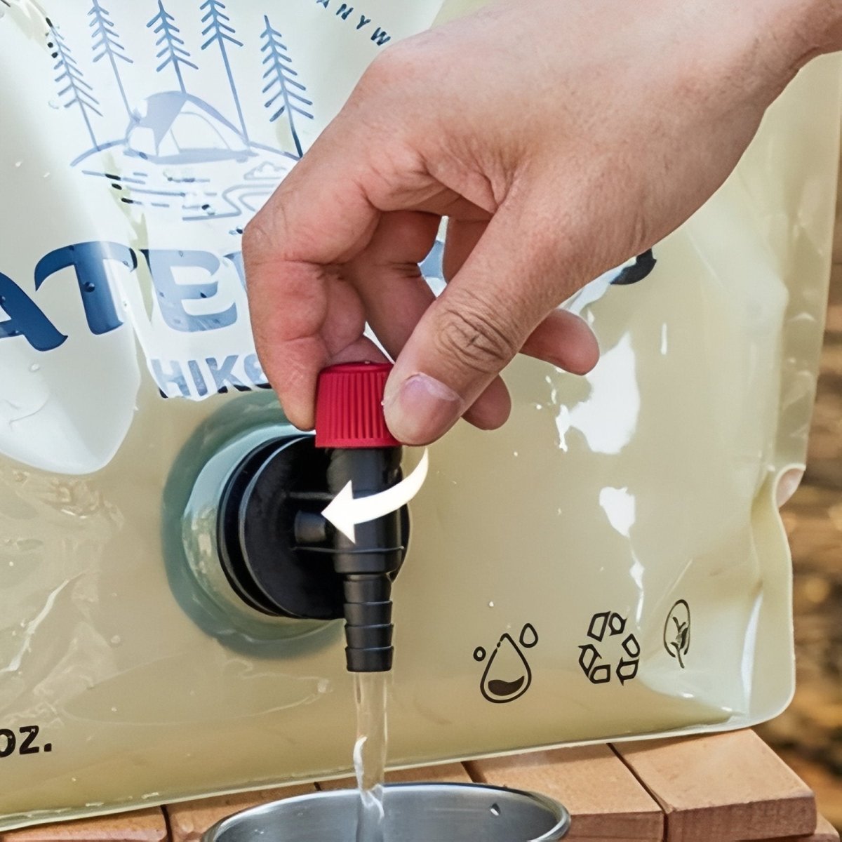 Opvouwbare Waterzak 8L – Lichtgewicht & Herbruikbaar – Ideaal voor Kamperen en Outdoor