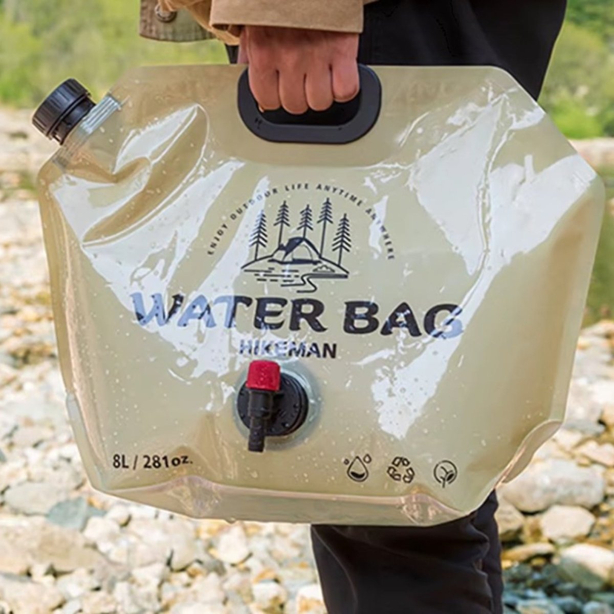 Opvouwbare Waterzak 8L – Lichtgewicht & Herbruikbaar – Ideaal voor Kamperen en Outdoor