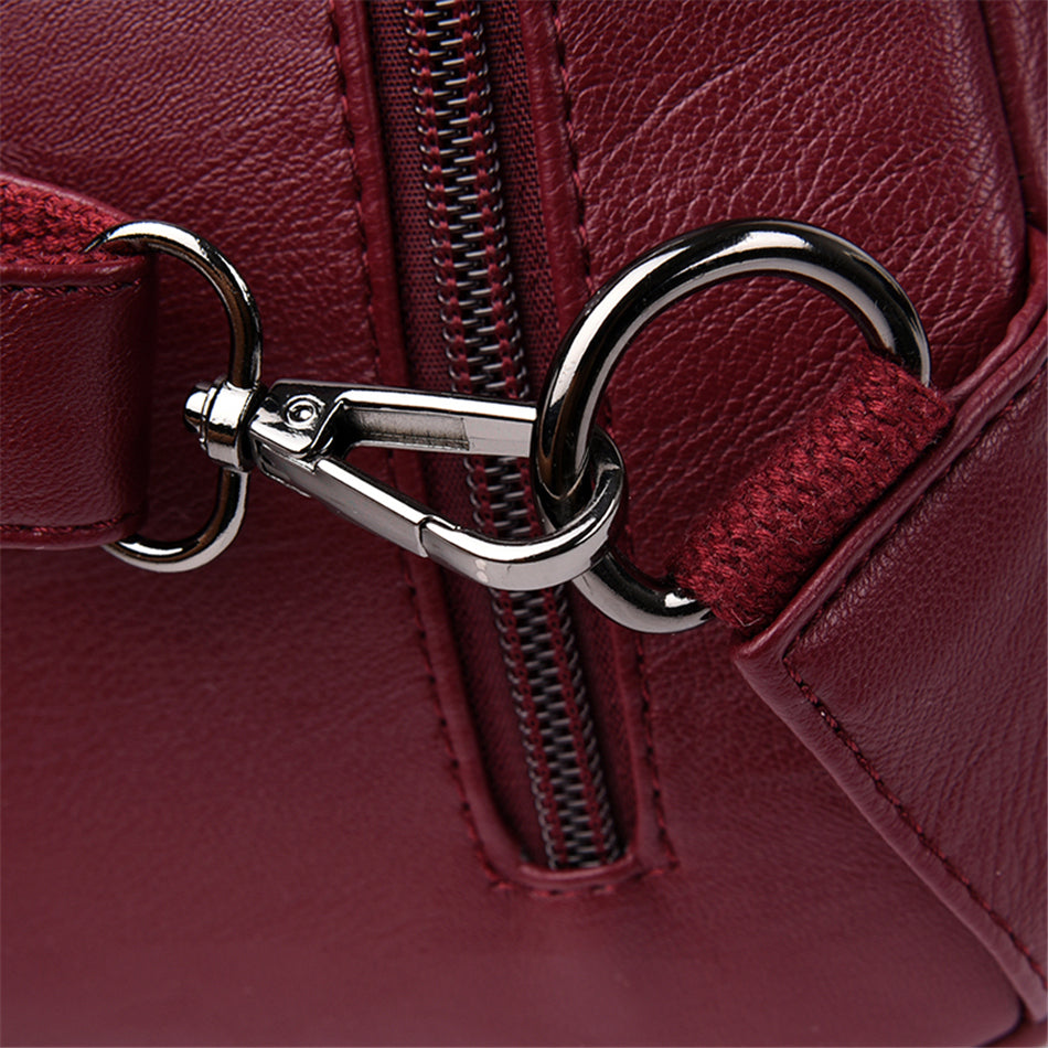 Multifunctionele Dames Rugtas – Stijlvolle Leren Schoudertas & Handtas