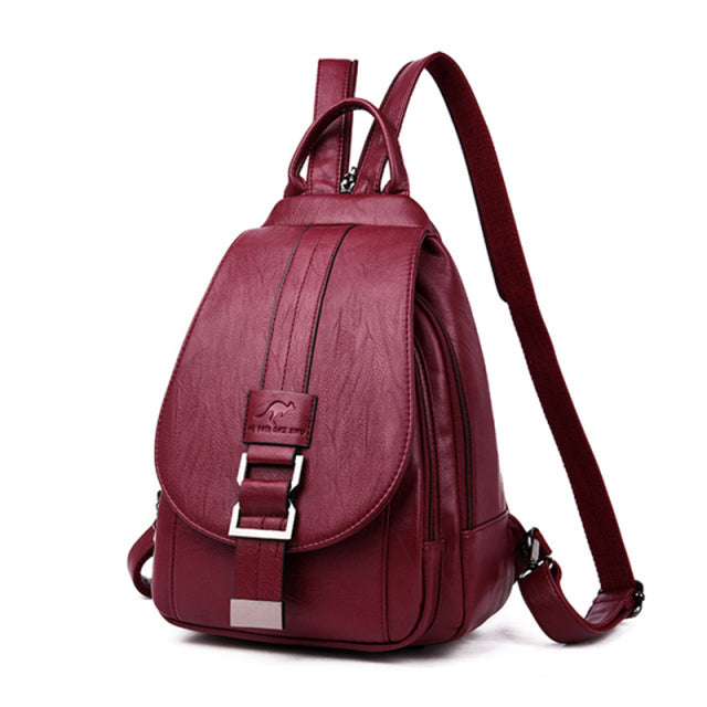 Multifunctionele Dames Rugtas – Stijlvolle Leren Schoudertas & Handtas
