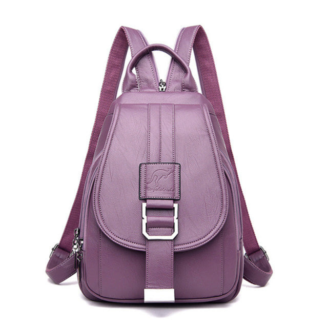 Multifunctionele Dames Rugtas – Stijlvolle Leren Schoudertas & Handtas