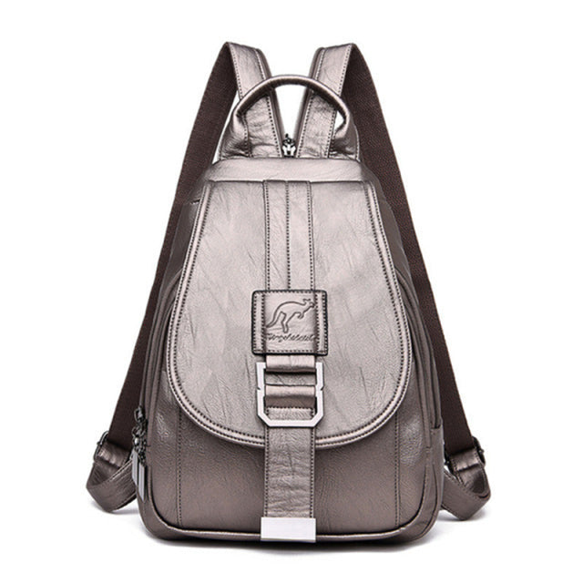 Multifunctionele Dames Rugtas – Stijlvolle Leren Schoudertas & Handtas