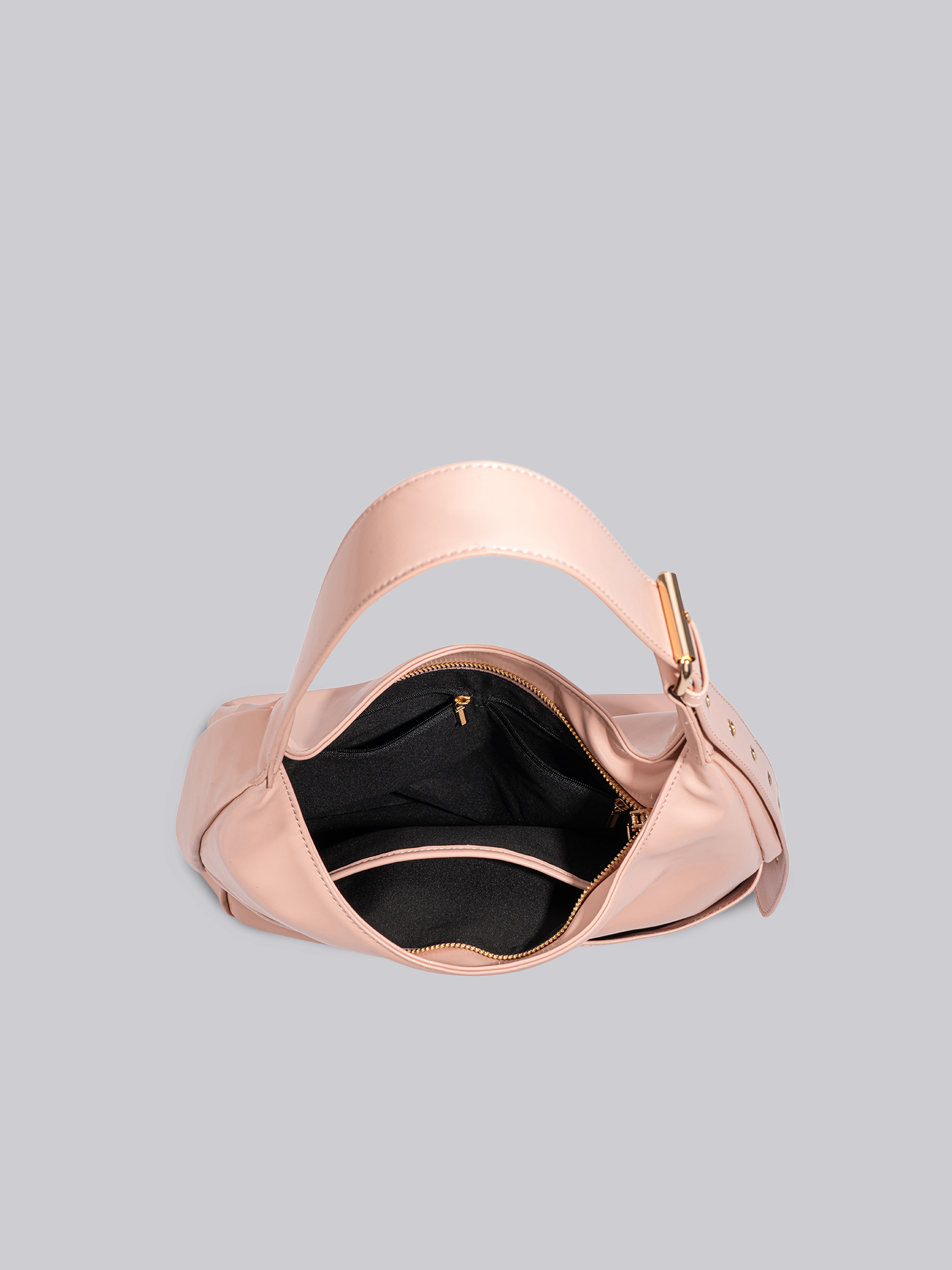 Zwarte Schoudertas – Minimalistisch & Ruim Design van Vegan Leer