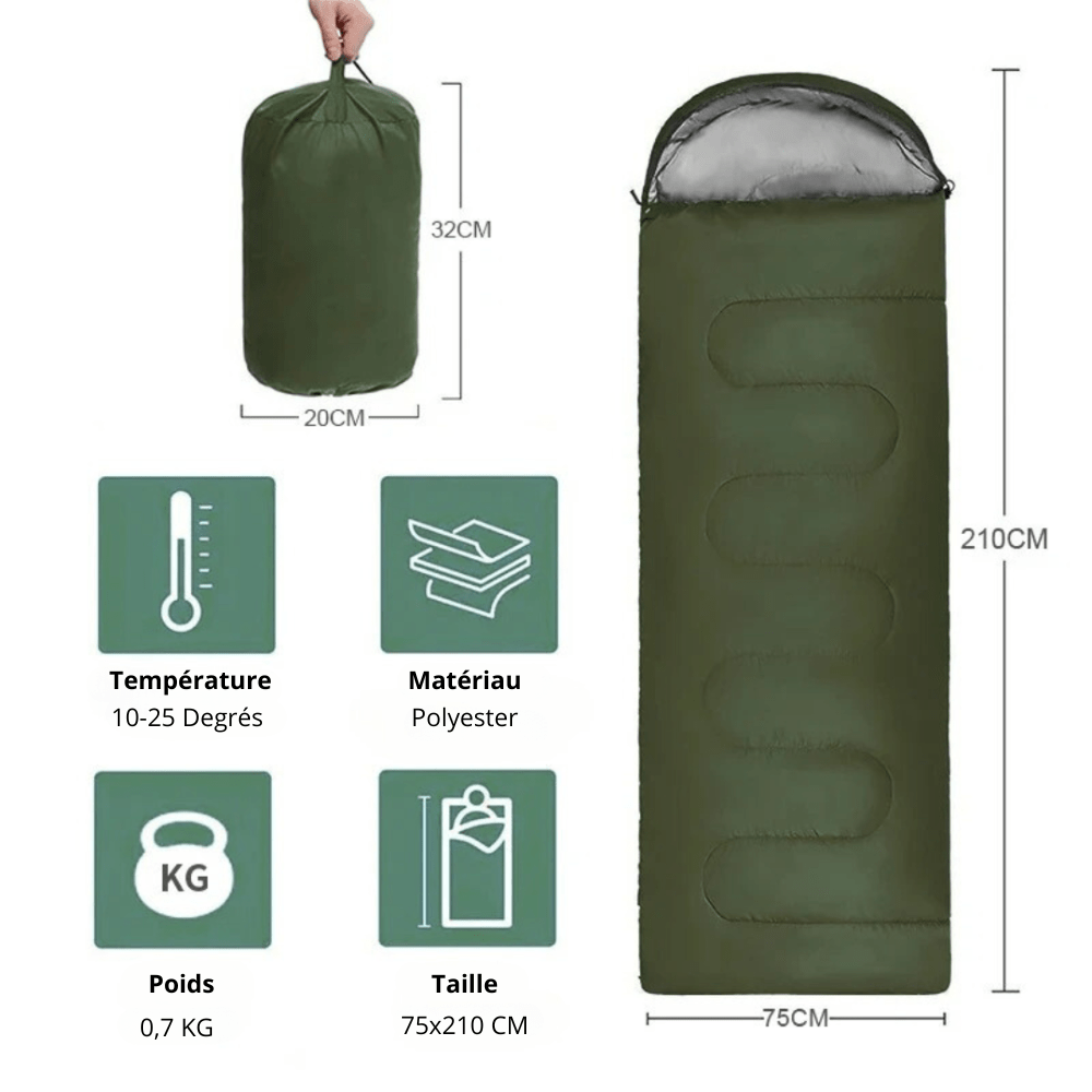 Lichtgewicht Slaapzak – Compact, Warm & Waterafstotend