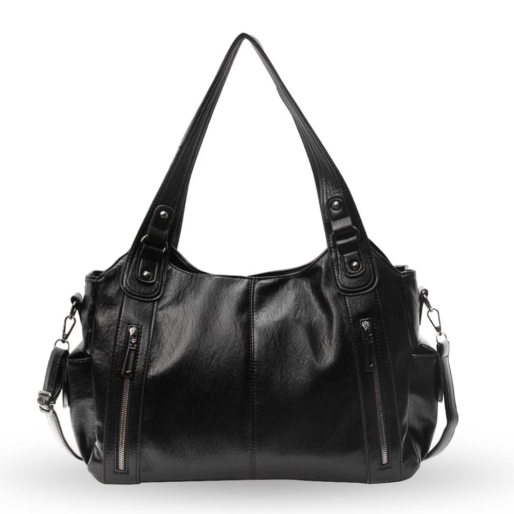 Dames Leren Schoudertas β Ruime Hobo Bag met Luxe Afwerking