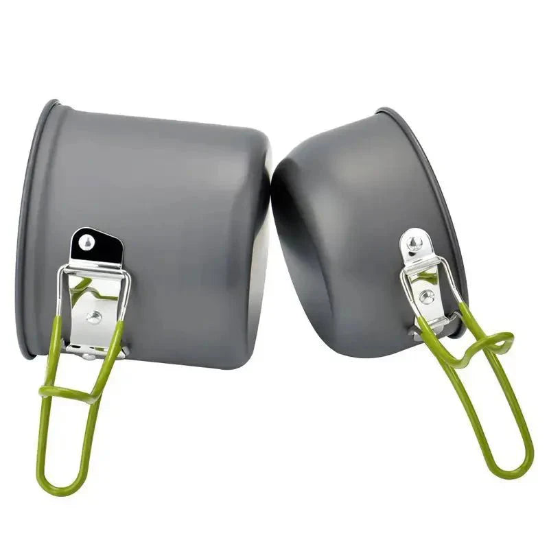 Outdoor Kookset – Lichtgewicht & Compact – Camping Pannenset met Bestek