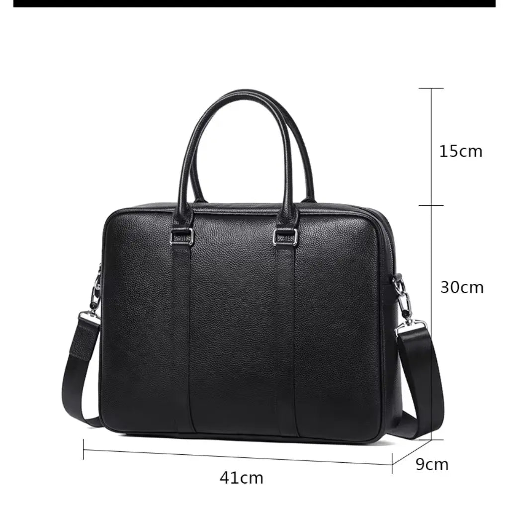 Laptoptas Heren 14 inch – Luxe Leer & Duurzaam Design