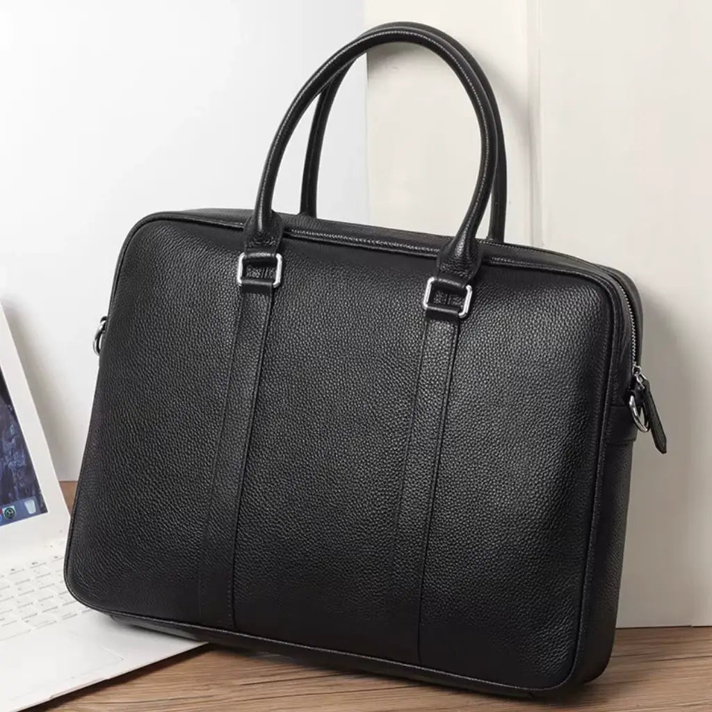 Laptoptas Heren 14 inch – Luxe Leer & Duurzaam Design