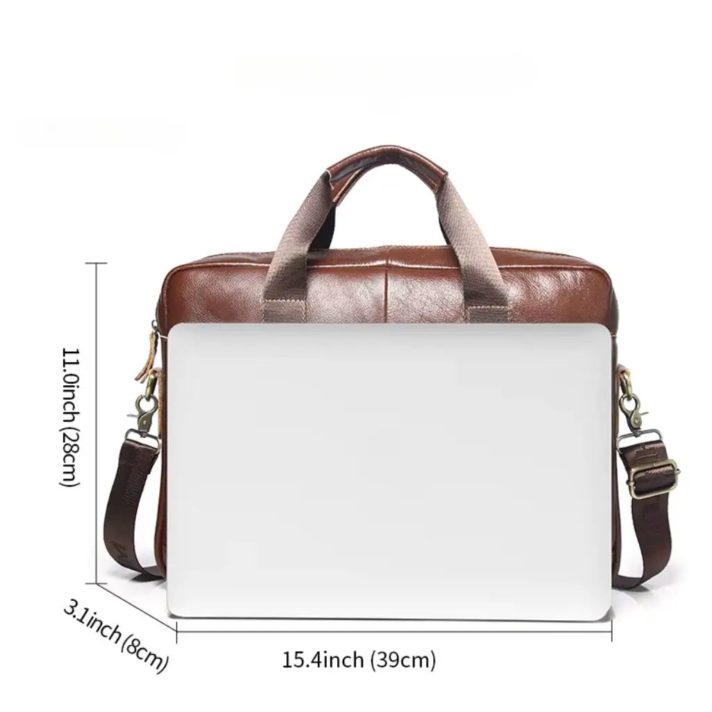Leren Laptoptas Bruin – Stijlvol & Functioneel