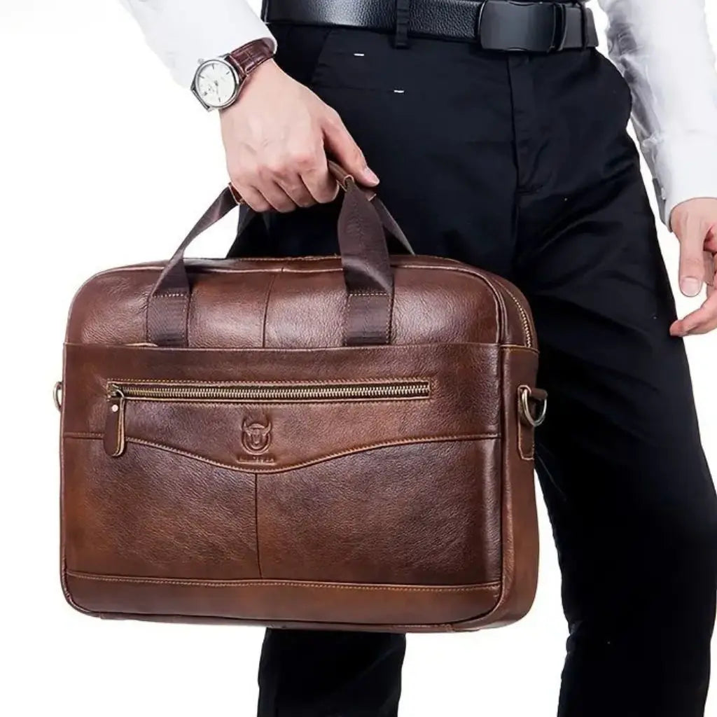 Leren Laptoptas Bruin – Stijlvol & Functioneel