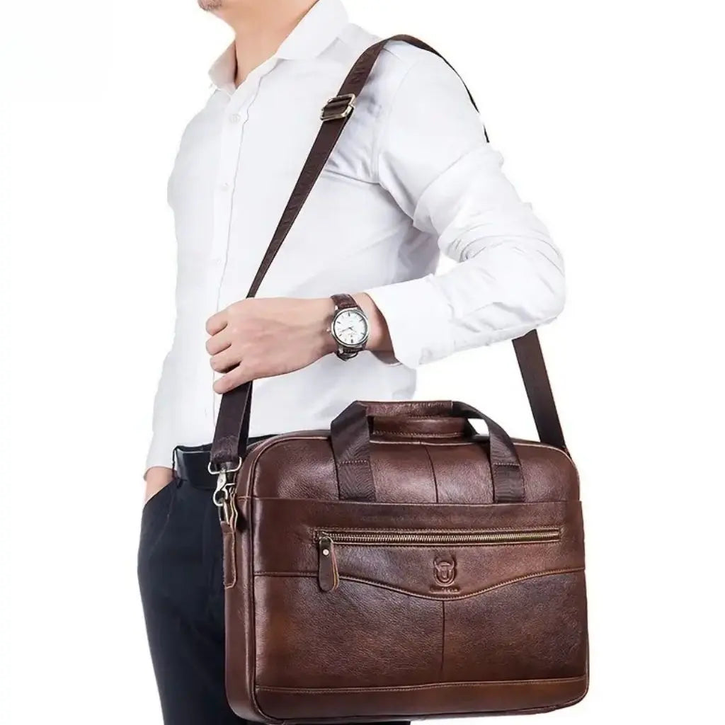 Leren Laptoptas Bruin – Stijlvol & Functioneel