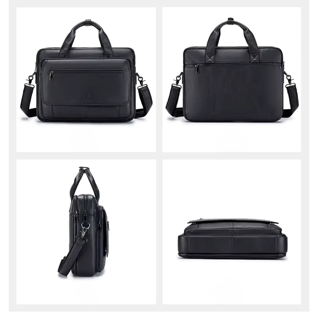 Leren Laptoptas Zwart – Elegant & Ruim