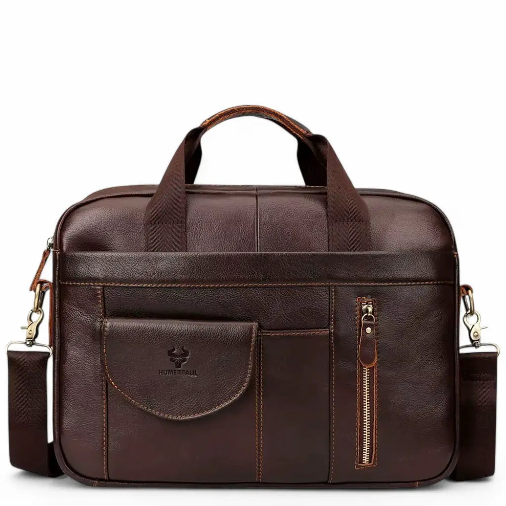 Luxe heren laptoptas 13 inch – Echt leer, stijlvol & praktisch