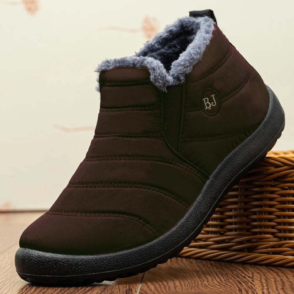 Warme Waterdichte Winterlaarzen – Antislip Sneeuwschoenen met Bontvoering