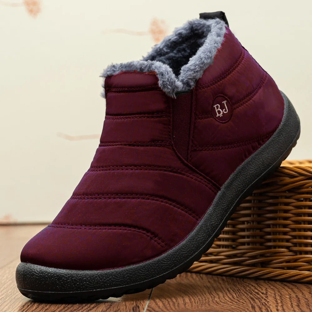 Warme Waterdichte Winterlaarzen – Antislip Sneeuwschoenen met Bontvoering