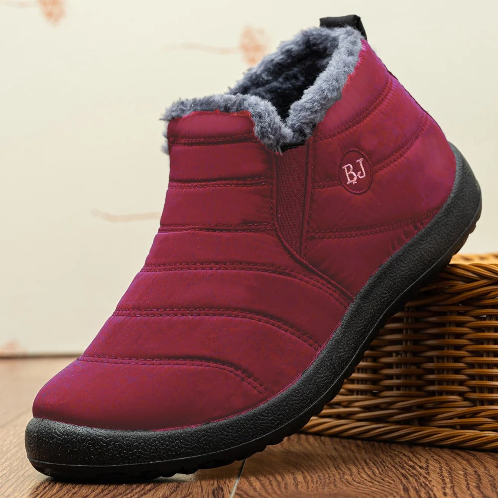Warme Waterdichte Winterlaarzen – Antislip Sneeuwschoenen met Bontvoering