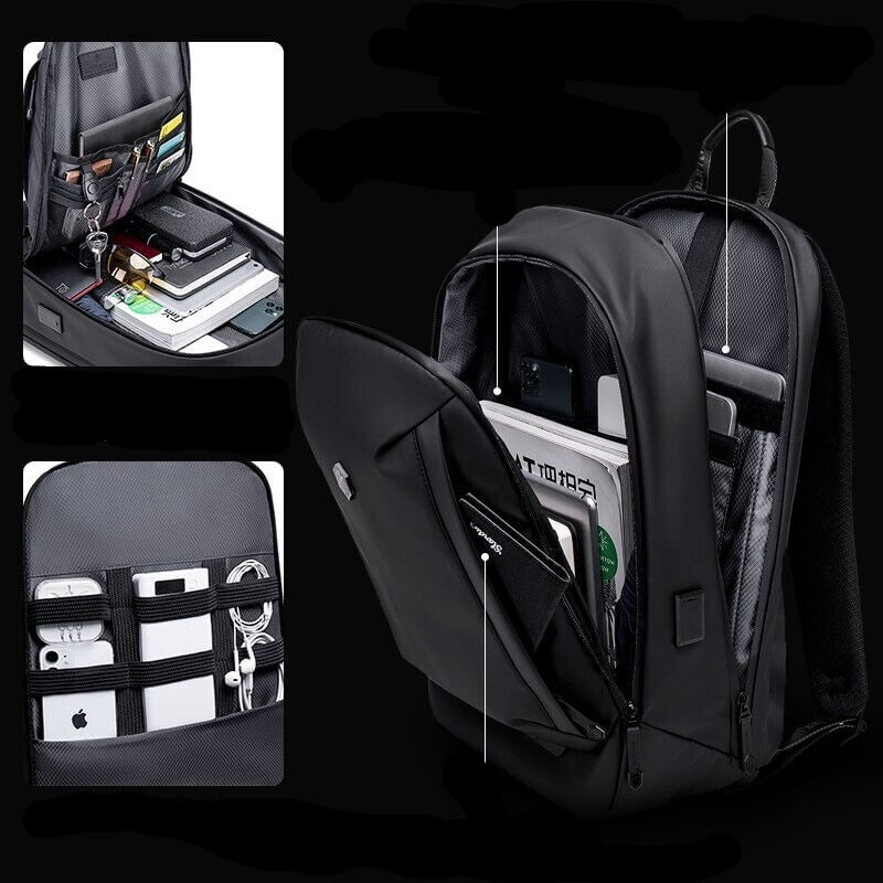 Luxe Anti-Diefstal Laptop Rugzak – 15,6 inch – USB Oplaadpoort – Waterdicht – Business & Reizen – Zwart
