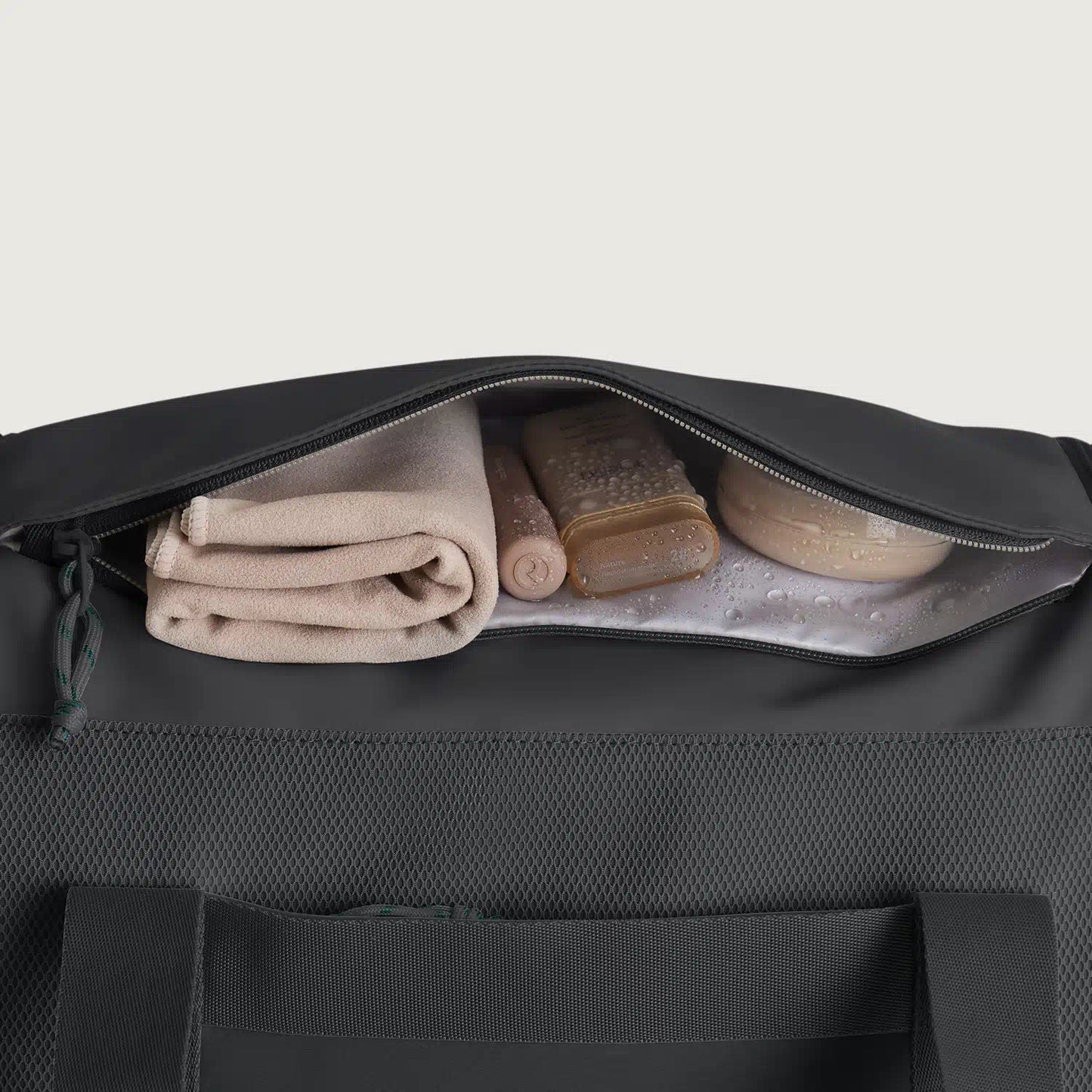 Beige Duffeltas 36L – Waterafstotende Sport- & Reistas met Schoenenvak en Meerdere Vakken voor Gym & Reizen