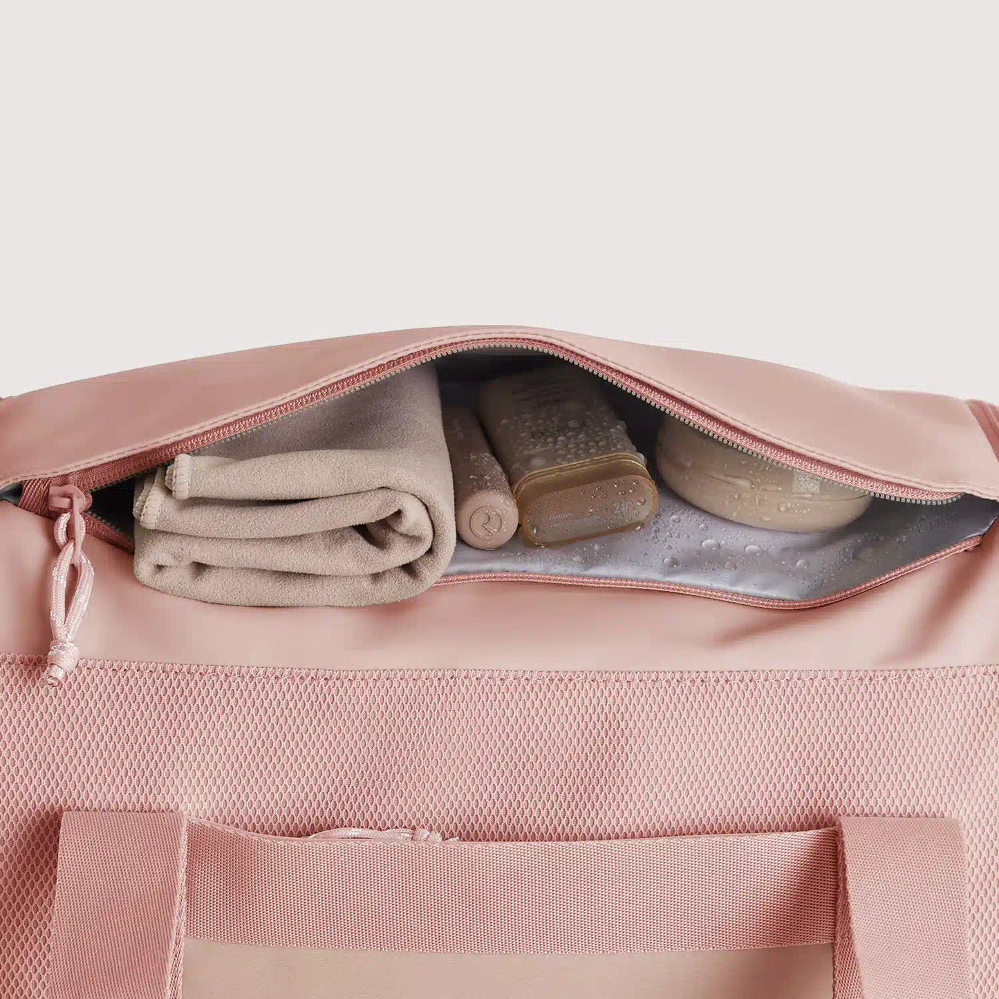 Beige Duffeltas 36L – Waterafstotende Sport- & Reistas met Schoenenvak en Meerdere Vakken voor Gym & Reizen