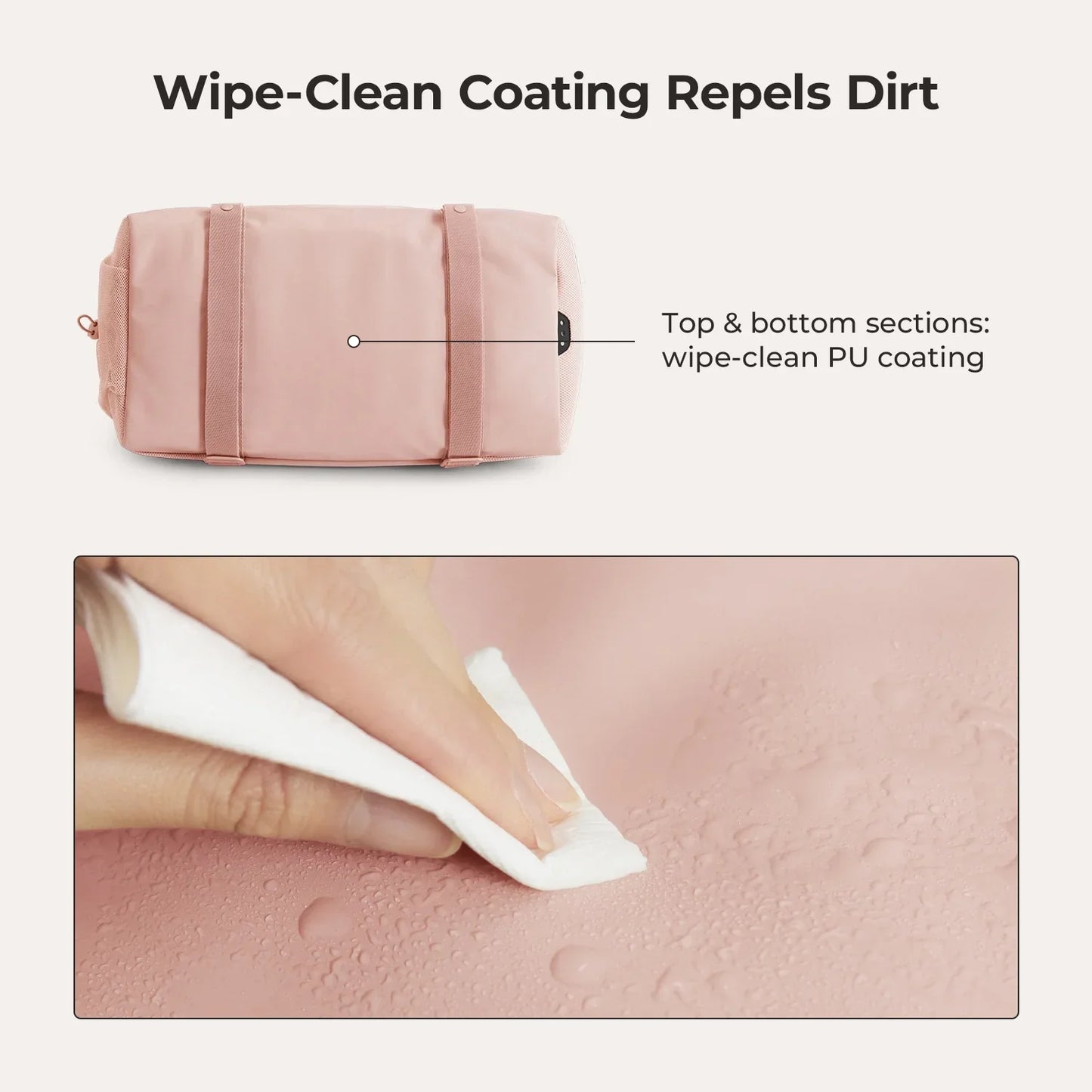 Beige Duffeltas 36L – Waterafstotende Sport- & Reistas met Schoenenvak en Meerdere Vakken voor Gym & Reizen