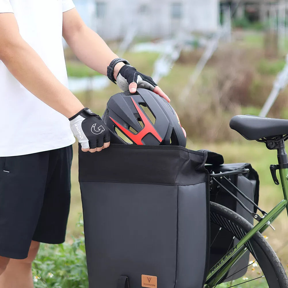 Waterdichte Dubbele Fietstas – Ruime Bagagedragertas met Snelsluiting