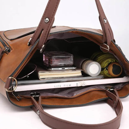 Zoe | Vegan Leren Schoudertas voor Dames – Elegant, Duurzaam & Ruim