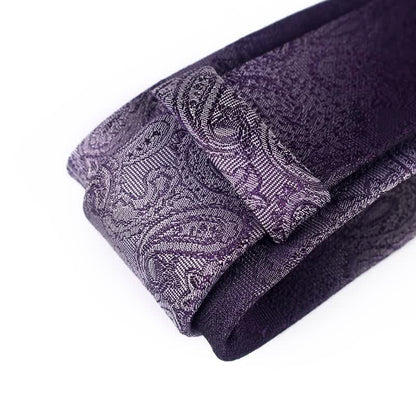Luxe Paisley Stropdas Set – Inclusief Pochet en Manchetknopen