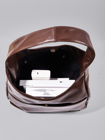 Minimalistische Hobo Schoudertas – Vegan Leer