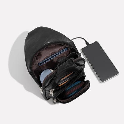 Anti-Theft Crossbody Tas voor Heren | USB Oplaadpoort & Veilige Stijl