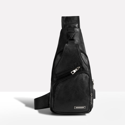 Anti-Theft Crossbody Tas voor Heren | USB Oplaadpoort & Veilige Stijl