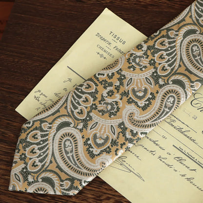 Luxe Paisley Stropdas met Pochet – Elegante Heren Set