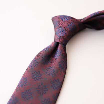 Jacquard Stropdas met Bloemenpatroon – Luxe Heren Accessoire